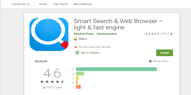 El éxito de Smart Search & Web Browser- light & fast engine